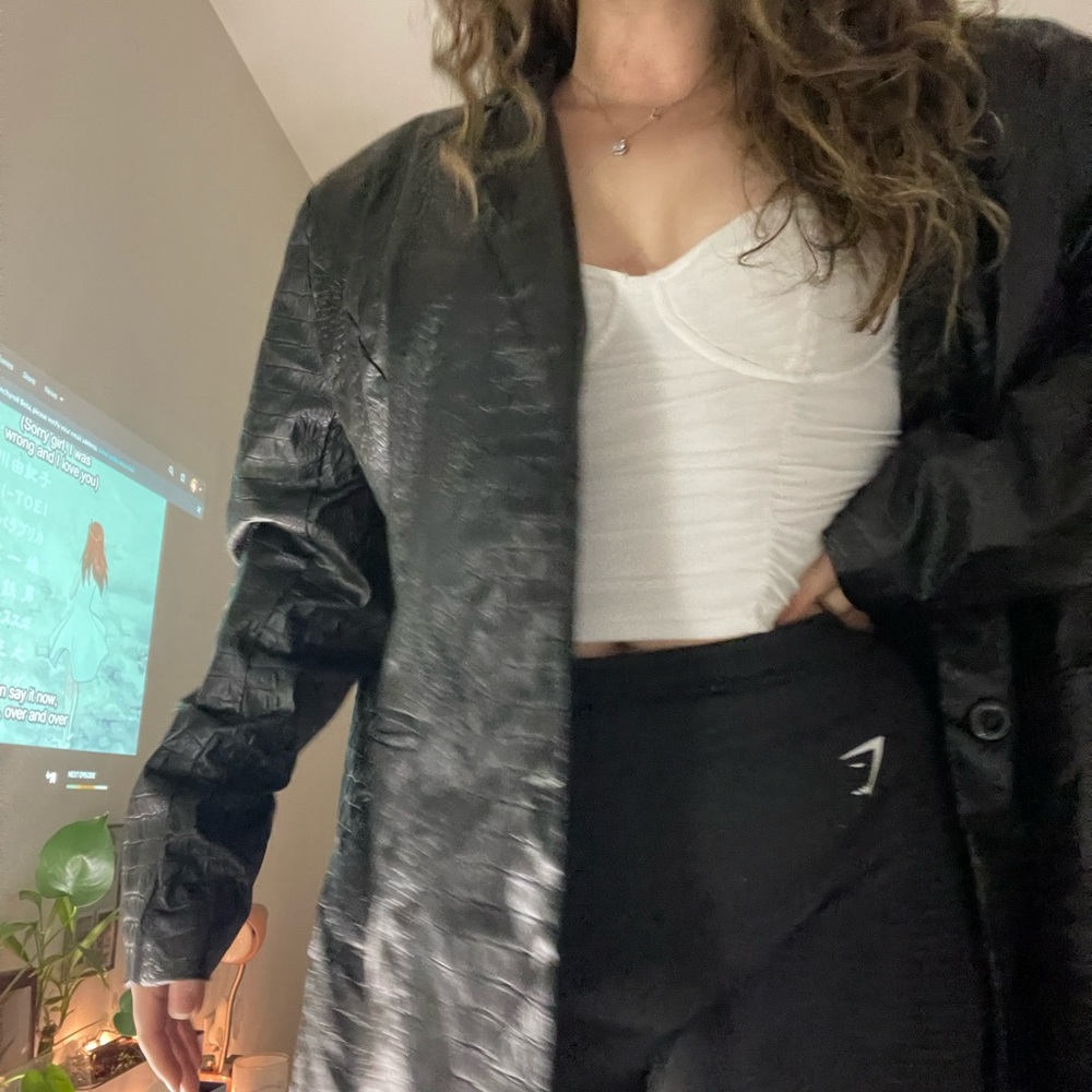 Faux snake skin jacket